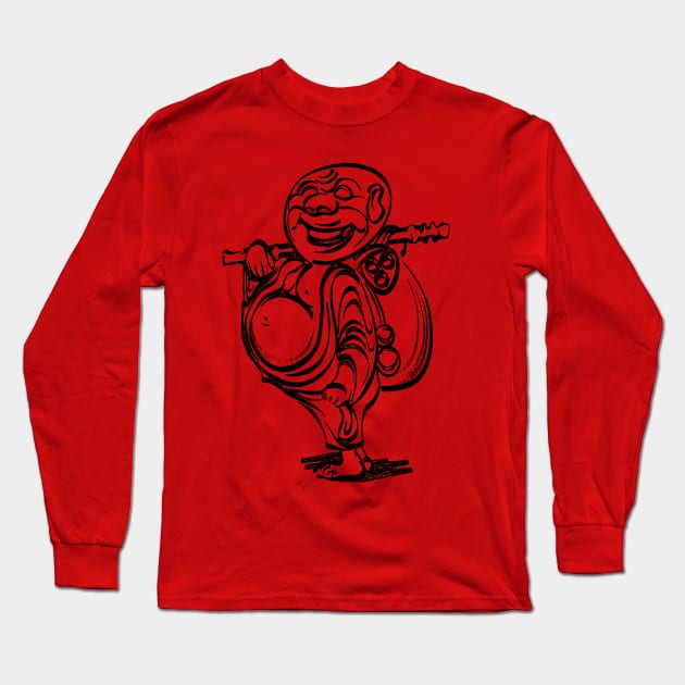 Cheerful buddha Long Sleeve T-Shirt by velhur